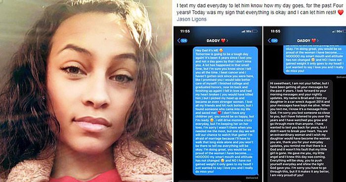 Woman Texts Her Late Father’s Phone Everyday, Gets Incredible Reply