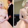 Billie Eilish Stuns In Old 'Barbie-Inspired' Hollywood Glam Peach Dress At Met Gala 2021