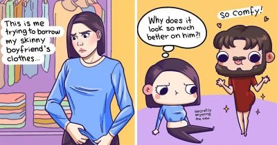 Funny Comics About A Queer Girl's Daily Struggles With Fashion And Self-Love