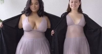Two Friends Show How The Same Outfits Look On Their Different Body Sizes