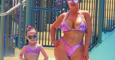 Coco Austin Slammed For Wearing G-string Bikini At Water Park With Her Daughter