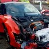 Man crashed his Ferrari into five parked cars.