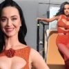 Katy Perry Stuns In A Sizzling Sheer Orange Dress With Cutouts For The American Idol Finale